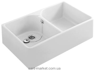 Раковина для ванної накладна подвійна Villeroy & Boch колекція O.Novo біла 63320001