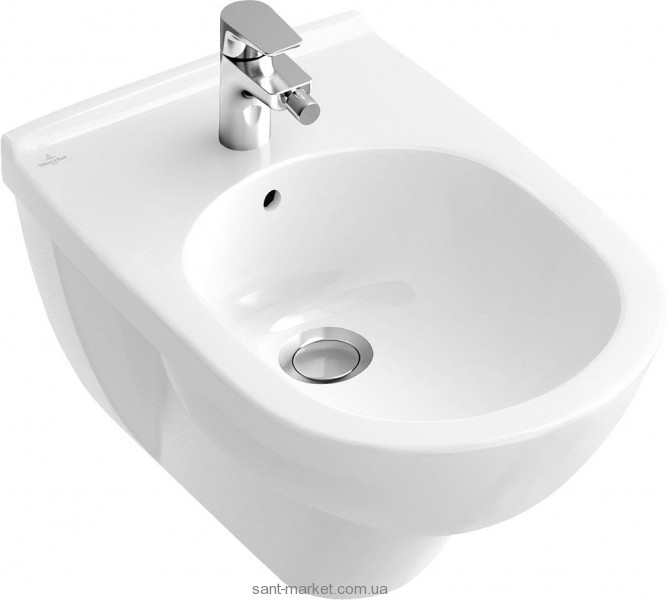 Біде підвісне Villeroy & Boch колекція O.Novo 56х36х40 з переливом 546000R1