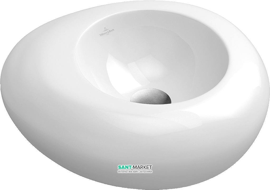 Раковина для ванной накладная Villeroy&Boch коллекция Pure Stone белая 517263R1