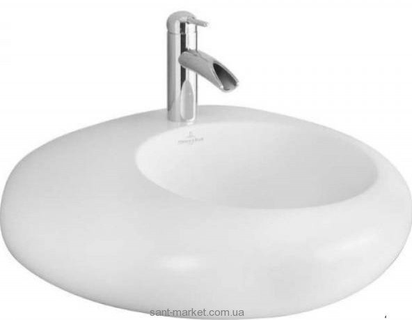 Раковина для ванной накладная Villeroy&Boch коллекция Pure Stone белая 517251R1