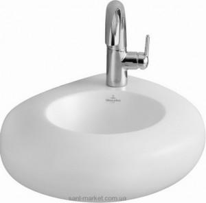 Раковина для ванной накладная Villeroy&Boch коллекция Pure Stone белая 537041R2