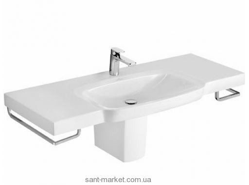 Раковина для ванної підвісна умивальник-стільниця з вішалкою Villeroy & Boch Sentique біла 51428101