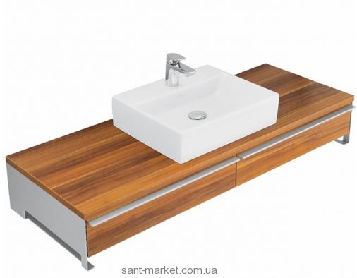 Тумба под раковину Villeroy&Boch Shape подвесная 135x50x23 коричневая A514EHEH