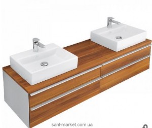 Тумба под две раковины Villeroy&Boch Shape подвесная 164x50x41 коричневая A524EHEH