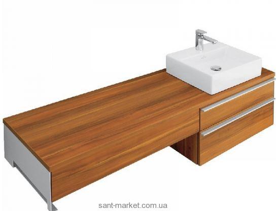 Тумба под раковину Villeroy&Boch Shape подвесная правая 144.9x50х41 коричневая A546EHEH