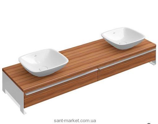 Тумба под две раковины Villeroy&Boch Shape подвесная 164x50x23 коричневая A515EHEH