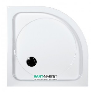 Душовий піддон акриловий чверть кола SANPLAST BP / EXa 90х90х6 білий