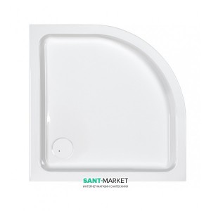 Душовий піддон акриловий чверть кола SANPLAST BP / FREE 100x100x9 білий