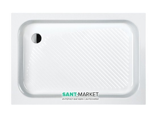 Душовий піддон акриловий прямокутний SANPLAST B / CL 120х80x15 білий