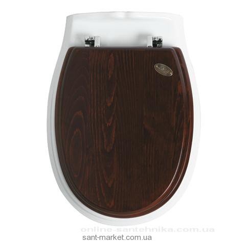 Simas ARCADE: Сидение для унитаза дерево  петли хром AR004