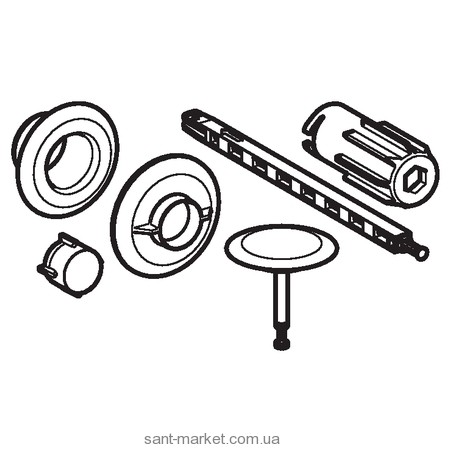 Geberit Змінний комплект для зливного-переливного отвори 241.719.11.1