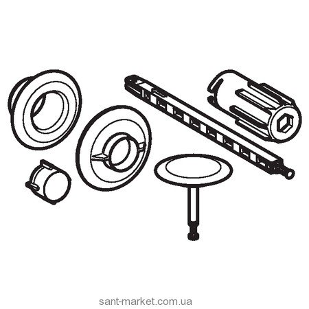 Geberit Змінний комплект для зливного-переливного отвори 241.719.21.1