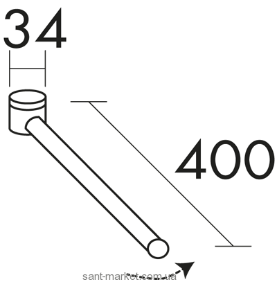 BURGBAD Полотенцедержатель хром HHN0375