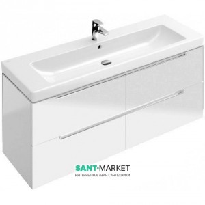 Тумба під раковину Villeroy & Boch Subway 2.0 підвісна 128.7x44.9x52 біла A69800DH