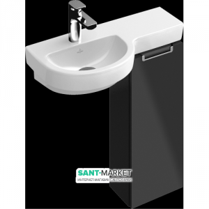 Тумба под раковину Villeroy&Boch Subway 2.0 подвесная 24x18.7x62 серая A81801DH