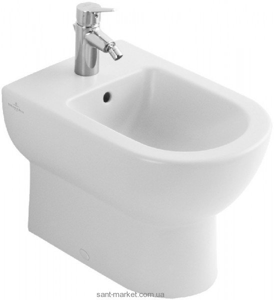Биде напольное Villeroy&Boch коллекция Subway 56х37х40 с переливом 741000R2