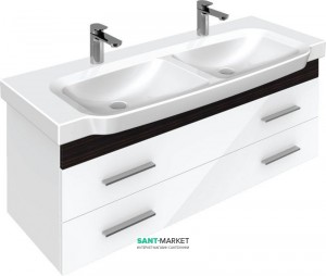 Тумба під дві раковини Villeroy & Boch 2morrow підвісна 125x42.7x43.5 біла A76101ND