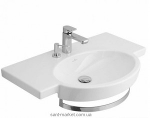 Раковина для ванной подвесная умывальник-столешница с вешалкой Villeroy&Boch Up2U белая 51528001