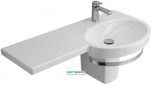 Раковина для ванної підвісна з вішалкою Villeroy & Boch колекція Variable біла 5157AA01