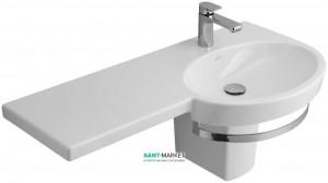 Раковина для ванной подвесная с вешалкой Villeroy&Boch коллекция Variable белая 5157A001