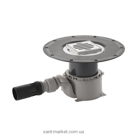  Сливной трап для душа Geberit мокрый затвор боковой выпуск 100x100 мм  154.000.00.1