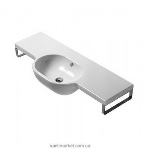 Раковина для ванной подвесная умывальник-столешница Catalano коллекция Sistema C2 белая 120C2
