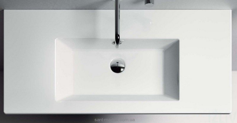 Раковина для ванної підвісна умивальник-стільниця Catalano колекція Star біла 105ST