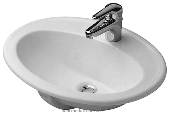 Раковина для ванной встраиваемая Duravit коллекция Duraplus белая 0472560000