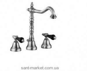 Змішувач для раковини Двохважеля з донним клапаном Giulini колекція Praga Crystal хром F7512A / S