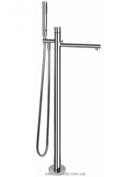 Змішувач одинважільний на підлогу (окремо) з душем Gessi Колекція Ovale хром 24901 031