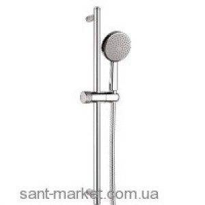Душовий гарнітур зі штангою Gessi колекція Ozone нікель 13387 142
