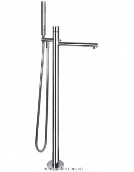 Смеситель однорычажный напольный (отдельностоящий) с душем Gessi Коллекция Ovale хром 24901 031