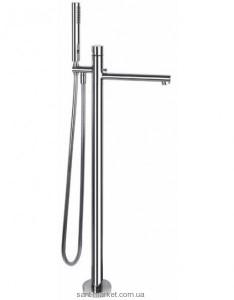 Смеситель однорычажный напольный (отдельностоящий) с душем Gessi Коллекция Ovale хром 24901 031