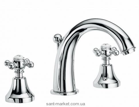 Смесітельль для раковини двухвентильний з донним клапаном Fir колекція Melrose 22 хром 22122351000