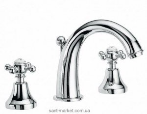 Смесительль для раковины двухвентильный с донным клапаном Fir коллекция Melrose 22 хром 22122351000