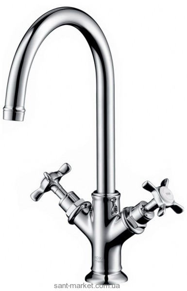 Змішувач для раковини двухвентильний з донним клапаном високий Hansgrohe Axor Montreux нікель 16502820