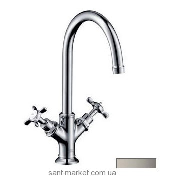 Смеситель для раковины двухвентильный с донным клапаном высокий Hansgrohe Axor Montreux никель 16502830