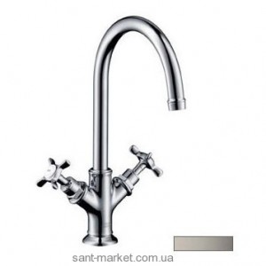 Смеситель для раковины двухвентильный с донным клапаном высокий Hansgrohe Axor Montreux никель 16502830