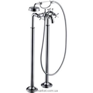Смеситель двухвентильный напольный (отдельностоящий) с душем Hansgrohe Axor Montreux никель 16547820