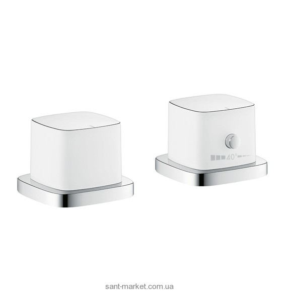 Змішувач з термостатом двухвентильний на борт ванни Hansgrohe колекція PuraVida хром 15474000