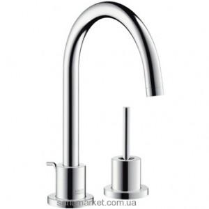 Смеситель для раковины с джойстиком и донным клапаном высокий Hansgrohe Axor Starck хром 10132000