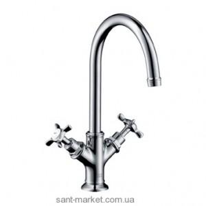 Змішувач для раковини двухвентильний з донним клапаном високий Hansgrohe Axor Montreux нікель 16504830