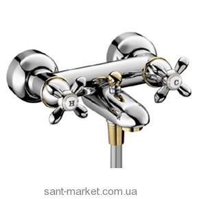 Смеситель двухвентильный с коротким изливом Hansgrohe коллекция Axor Carlton хром/золото 17430090