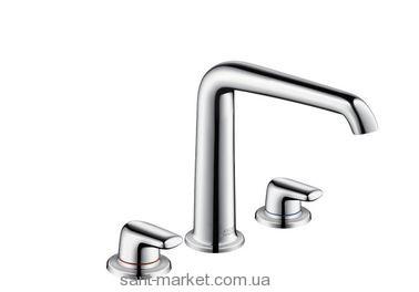 Змішувач для раковини Двохважеля прихований Hansgrohe колекція Axor Bouroullec хром 19156000
