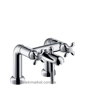 Змішувач двохвентильний на борт ванни Hansgrohe колекція Carlton хром / золото 17470090