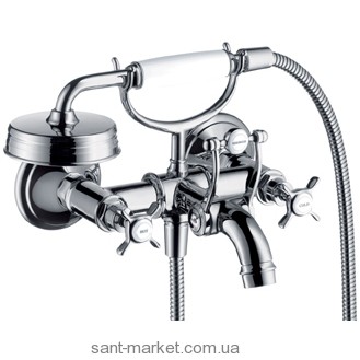 Смеситель двухвентильный для ванны с душем Hansgrohe коллекция Axor Montreux никель 16540820