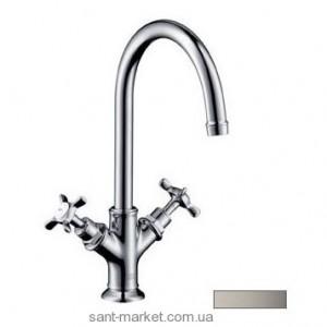 Смеситель для раковины двухвентильный с донным клапаном высокий Hansgrohe Axor Montreux никель 16502830