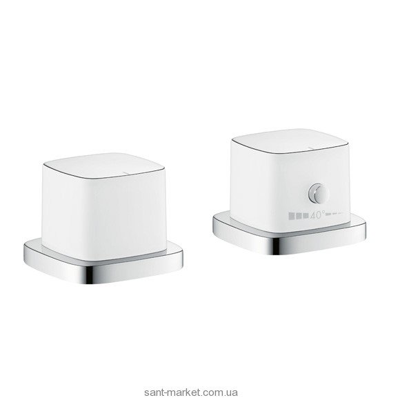 Смеситель с термостатом двухвентильный на борт ванны Hansgrohe коллекция PuraVida хром 15474000