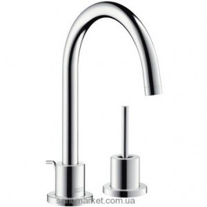 Смеситель для раковины с джойстиком и донным клапаном высокий Hansgrohe Axor Starck хром 10132000