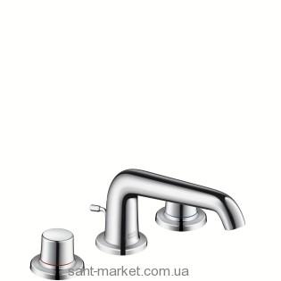 Смеситель для раковины двухвентильный с донным клапаном скрытый Hansgrohe Axor Bouroullec хром 19146000